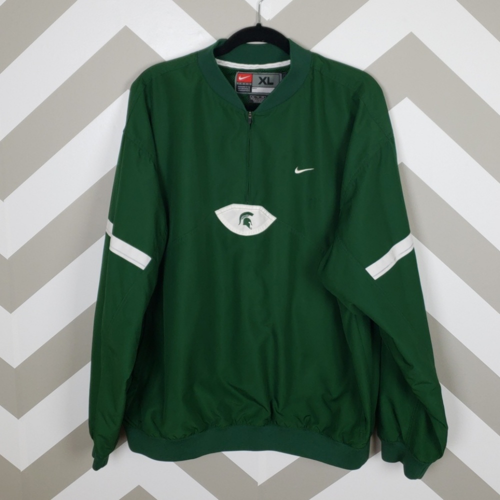 Nike Team Green MSU Michigan State Jacket Size XL